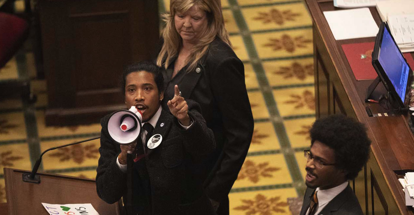 Tennessee State Representatives Justin Jones, Justin Pearson and Gloria Johnson call or gun reform in wake of Nashville school shooting
