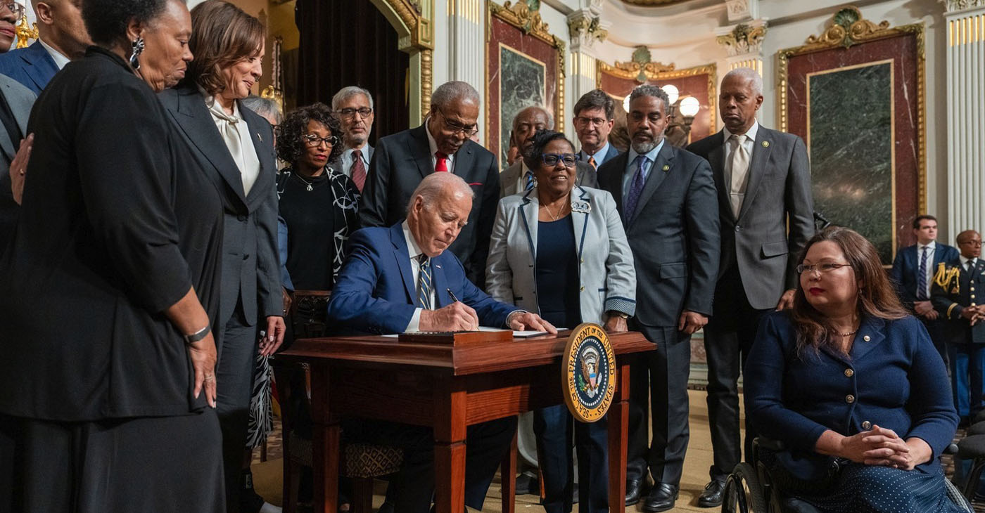 On the 82nd anniversary of Emmett Till’s birth, President Joe Biden signed a proclamation to establish the Emmett Till and Mamie Till-Mobley National Monument in Illinois and Mississippi. (Photo: @whitehouse on Instagram)
