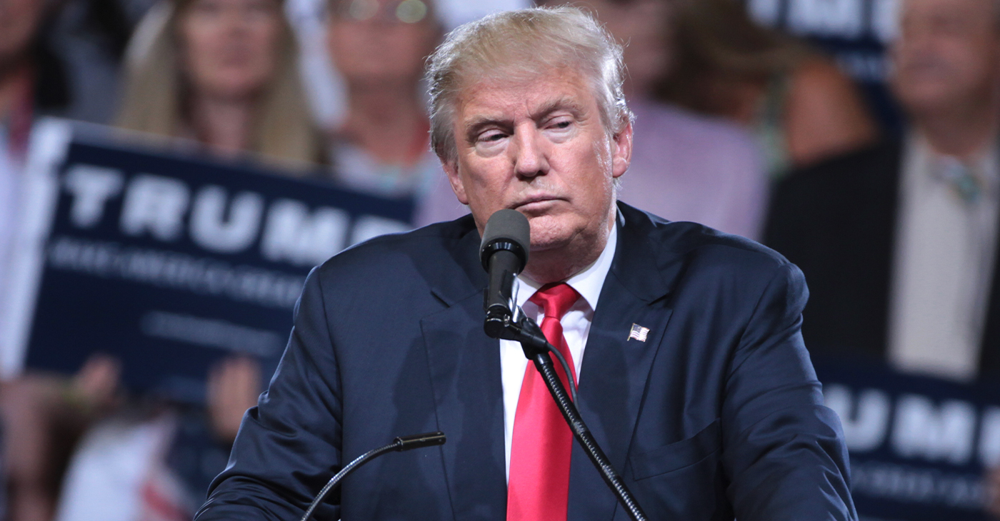 Donald Trump speaking with supporters at a campaign rally at Veterans Memorial Coliseum at the Arizona State Fairgrounds in Phoenix, Arizona. Photo: George Skidmore / Wikimedia Commons