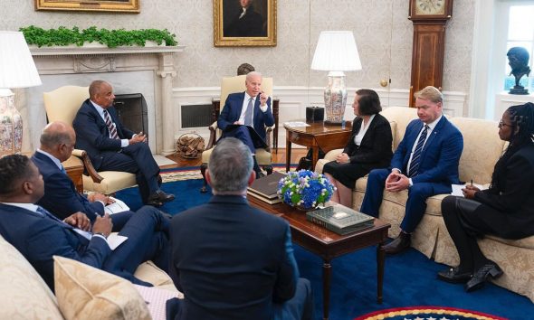 This morning, President Biden and Vice President Harris, who joined from Los Angeles, were briefed by their national security team on the latest updates in the wake of Hamas’s abhorrent attack in Israel and the worsening humanitarian crisis in Gaza. Chief of Staff Jeff Zients joined the briefing led by National Security Advisor Jake Sullivan, Director of National Intelligence Avril Haines, and Director of the Central Intelligence Agency Bill Burns. Photo: @whitehouse on Instagram