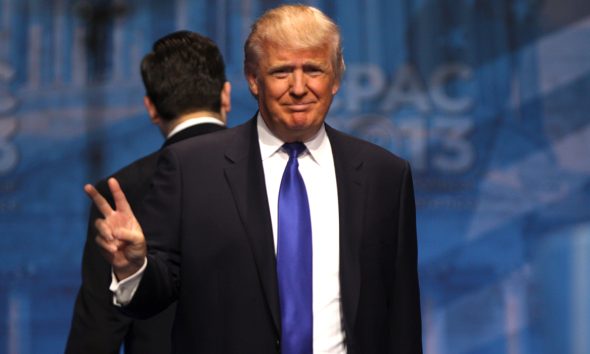 Donald Trump speaking at the 2013 Conservative Political Action Conference (CPAC) in National Harbor, Maryland. 15 March 2013 (Photo: Gage Skidmore / Wikimedia Commons)