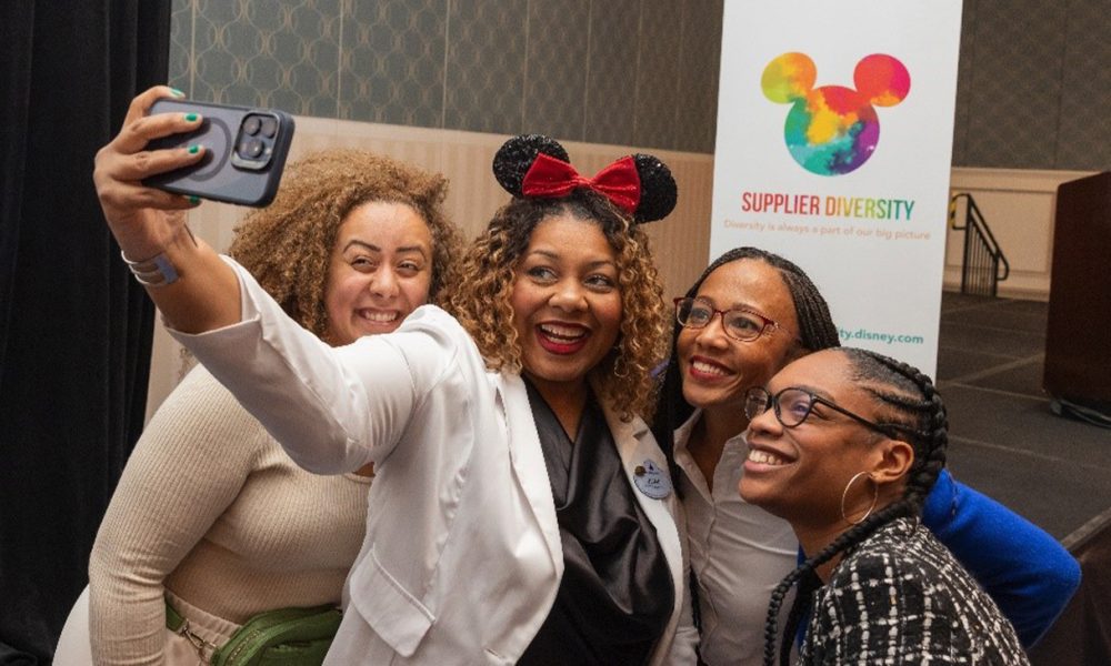 Disney cast members and RICE entrepreneurs take a selfie at RICE Networking event at Walt Disney World Resort.