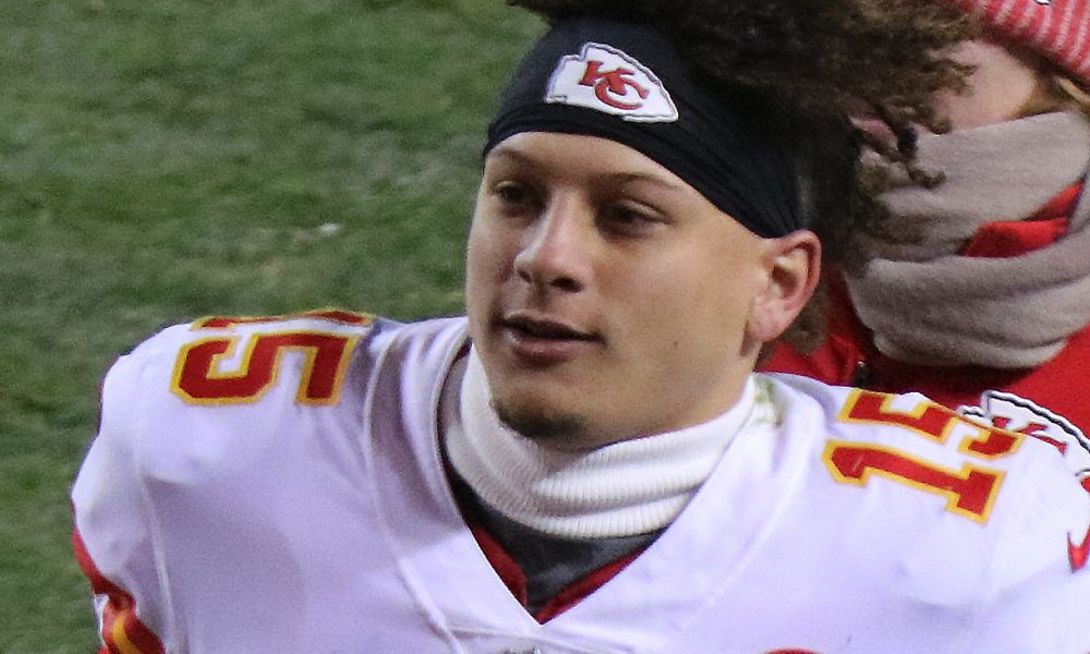 Patrick Mahomes, quarterback with the Kansas City Chiefs. Photo Jeffrey Beall / Wikimedia Commons