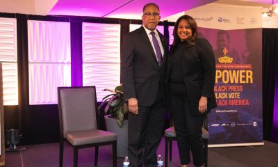 Stephanie Childs, Executive Vice President of Corporate Relations at Diageo North America and Dr. Benjamin F. Chavis, Jr., President and CEO, National Newspaper Publishers Association.