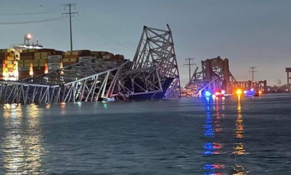 The Key Bridge opened in 1977 and was “the third longest continuous truss bridge in the world. With the main span stretching 1,200 feet.” Photo courtesy The Afro.
