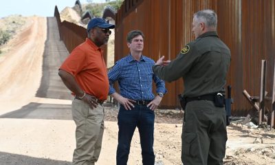 U.S. Reps. Gregory W. Meeks (far left) and Greg Stanton (middle) on a two-day trip to the Southern Border. They held a press conference on Wednesday, Feb. 28. 2. U.S. Reps. Gregory W. Meeks (far left) and Greg Stanton (middle) on a two-day trip to the Southern Border. They held a press conference on Wednesday, Feb. 28. PHOTO CREDIT: Contributed by Congressmember Meeks’ office.