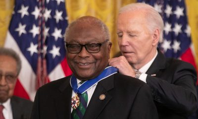President Joe Biden presents teh Presidential Medal of Freedom to Congressman James E. Clyburn. The Presidential Medal of Freedom is the highest civilian honor that the President can bestow. The recipients "are the pinnacle of leadership in their fields," the White House said in the statement. (Photo: DreamInColor Photo / NNPA)