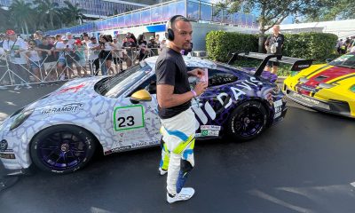 Jordan Wallace, from Austin, Texas, drove a Porsche during one of the Miami Grand Prix’s support races. Photos courtesy of Blair S. Walker