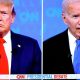 Former President Donald Trump and President Joe Biden during the first presidential debate of 2024, hosted by CNN.