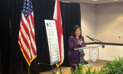 Acting U.S. Secretary of Labor, Julie Su at the North Birmingham Library on Wednesday. (Sym Posey, The Birmingham Times)