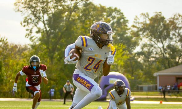 Lashon Young, a freshman defensive back, leads Division II with seven interceptions. (Ta'Ron Williams, Miles College)