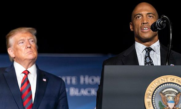 While serving as Executive Director of the White House Opportunity & Revitalization Council, Scott Turner delivers remarks at the 2019 National Historically Black Colleges and Universities (HBCU) Conference Tuesday, Sep. 10, 2019/ Official White House Photo by Shealah Craighead.