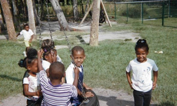 Head Start alumna Olivia Harvey (on the right) at Children First Head Start program in Sarasota County, Florida, as a child. Her daughter later attended the same program