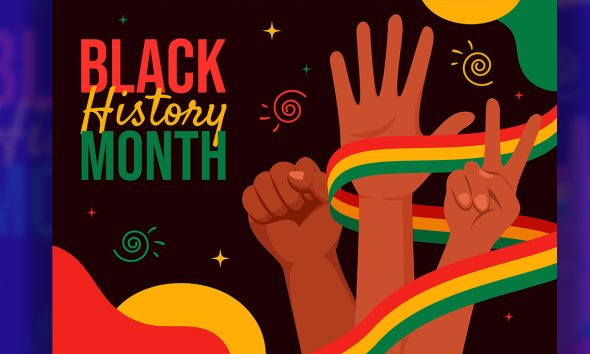 Black History Month Vector Design Illustration to Commemorate the Great Struggle and Contributions of the Black Community in African American Holiday