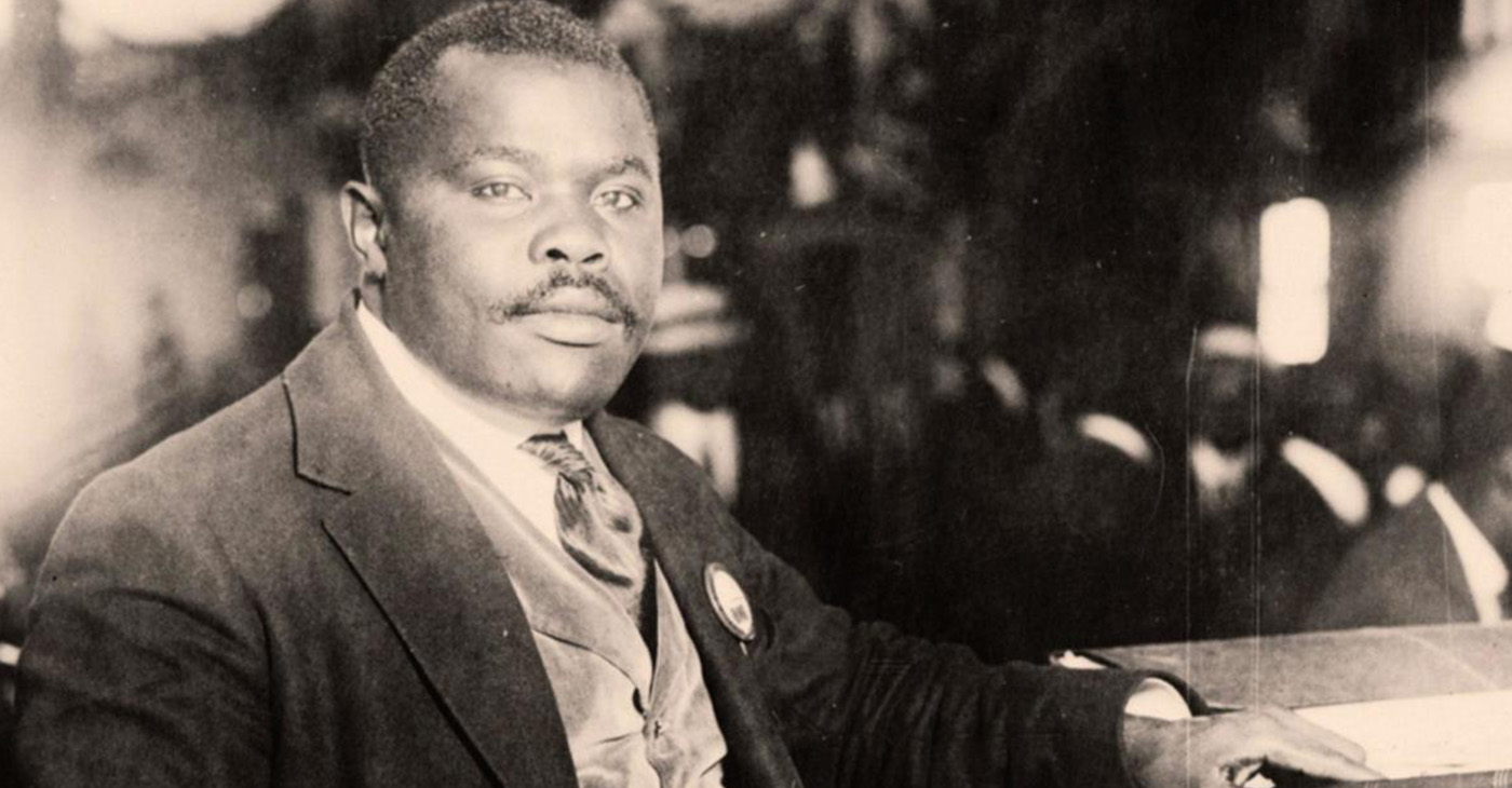 Photo illustration of Marcus Garvey, A&E Television Networks / Wikimedia Commons.