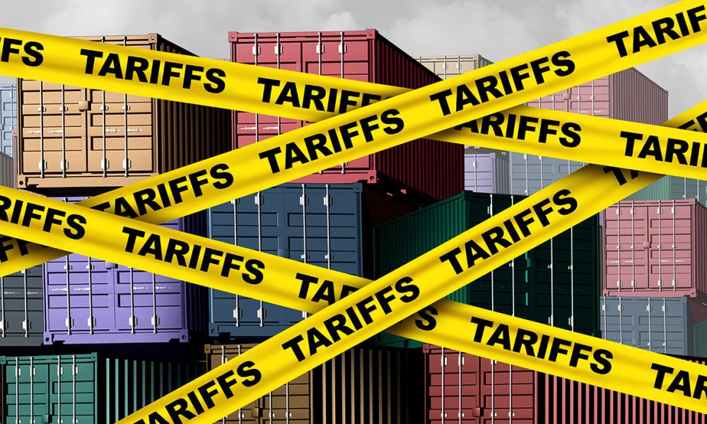Economic tariffs and government taxation or punative tariff trade policy or duties imposed on imports and exports by a government on imported or exported goods as Protectionism to raise national revenue