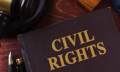 Civil Rights title on a book and gavel.
