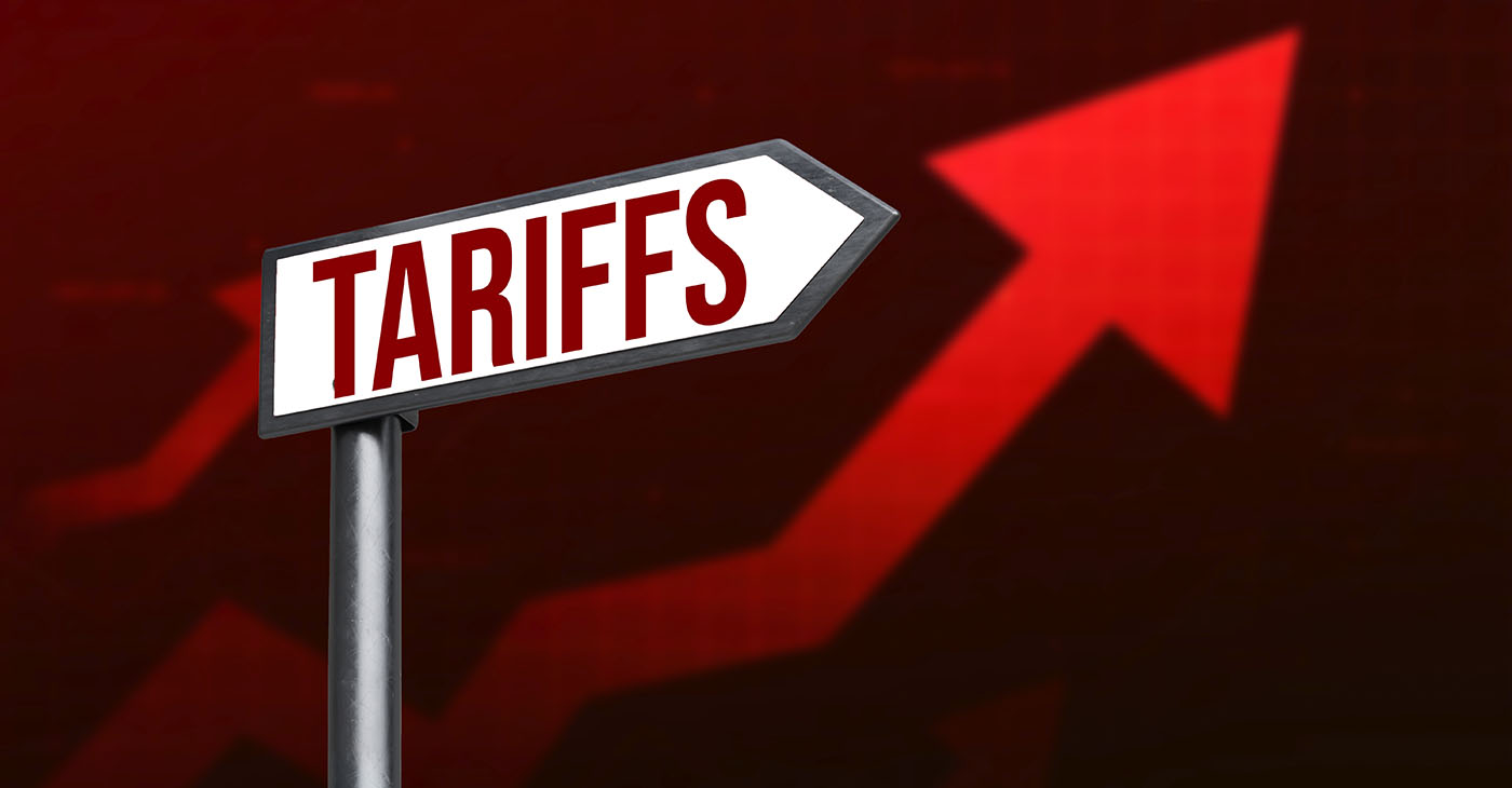 Tariffs increasing concept with Red graph in the backdrop of a signboard. (Photo by Muhammad Farhad)