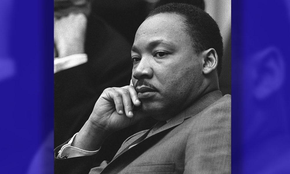 A cropped version from a photograph of President Lyndon B. Johnson and Rev. Dr. Martin Luther King, Jr. meeting at the White House, 1966 (Photo provided by Wikimedia Commons / Yoichi Okamoto)