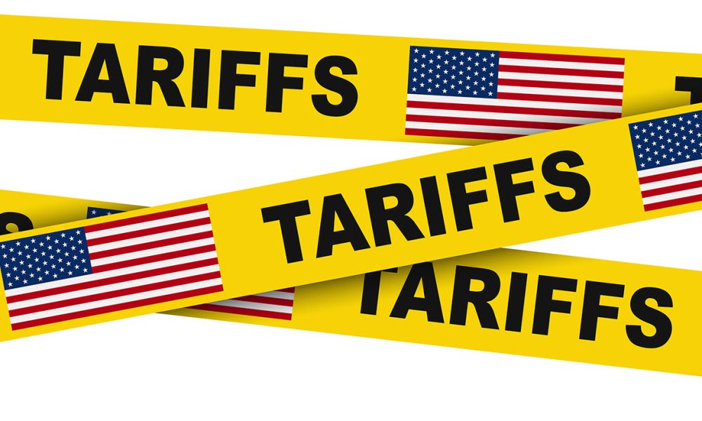 American tariffs and US government import taxation, trade war policy, domestic market protectionism (Photo by Pavlo Stavnichuk)