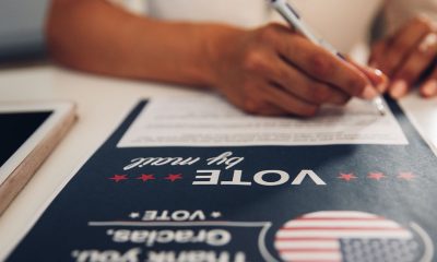 Woman just voted for United States presidential election (Photo by Leo Patrizi)