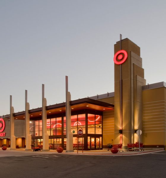 Gilroy, CA, USA - July, 16 2008: Target Store at dusk. Target, an American big box retailer, is the anchor tenant for this new shopping center.