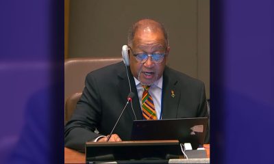 Dr. Benjamin F. Chavis Jr speaking at the U.N. Forum