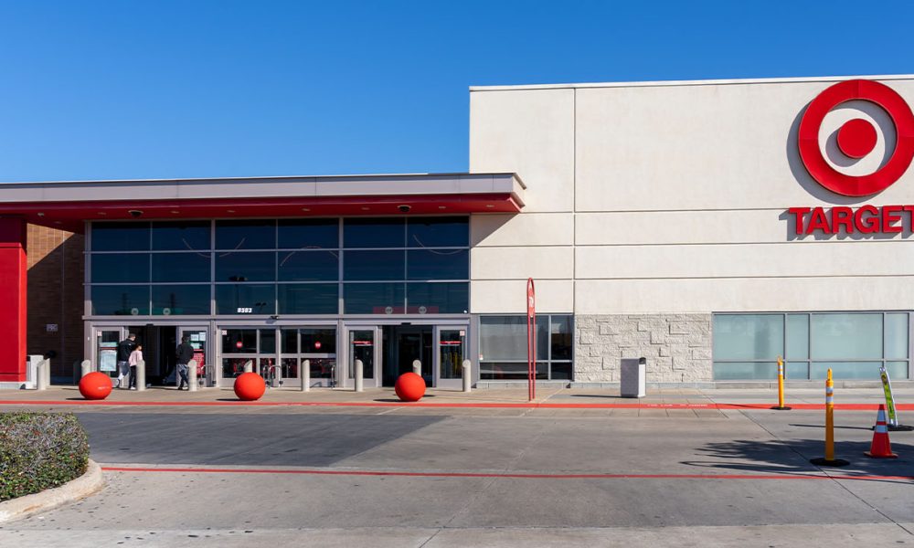 Houston, Texas, USA - March 13, 2022: A Target store in Houston, Texas, USA on March 13, 2022. Target Corporation is an American big box department store chain.