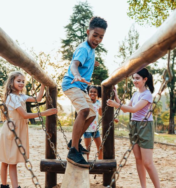 Children playing in the playground
