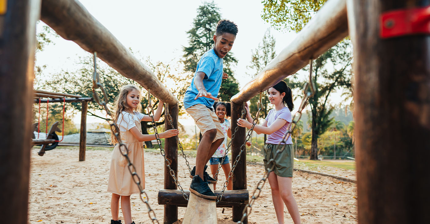 Children playing in the playground