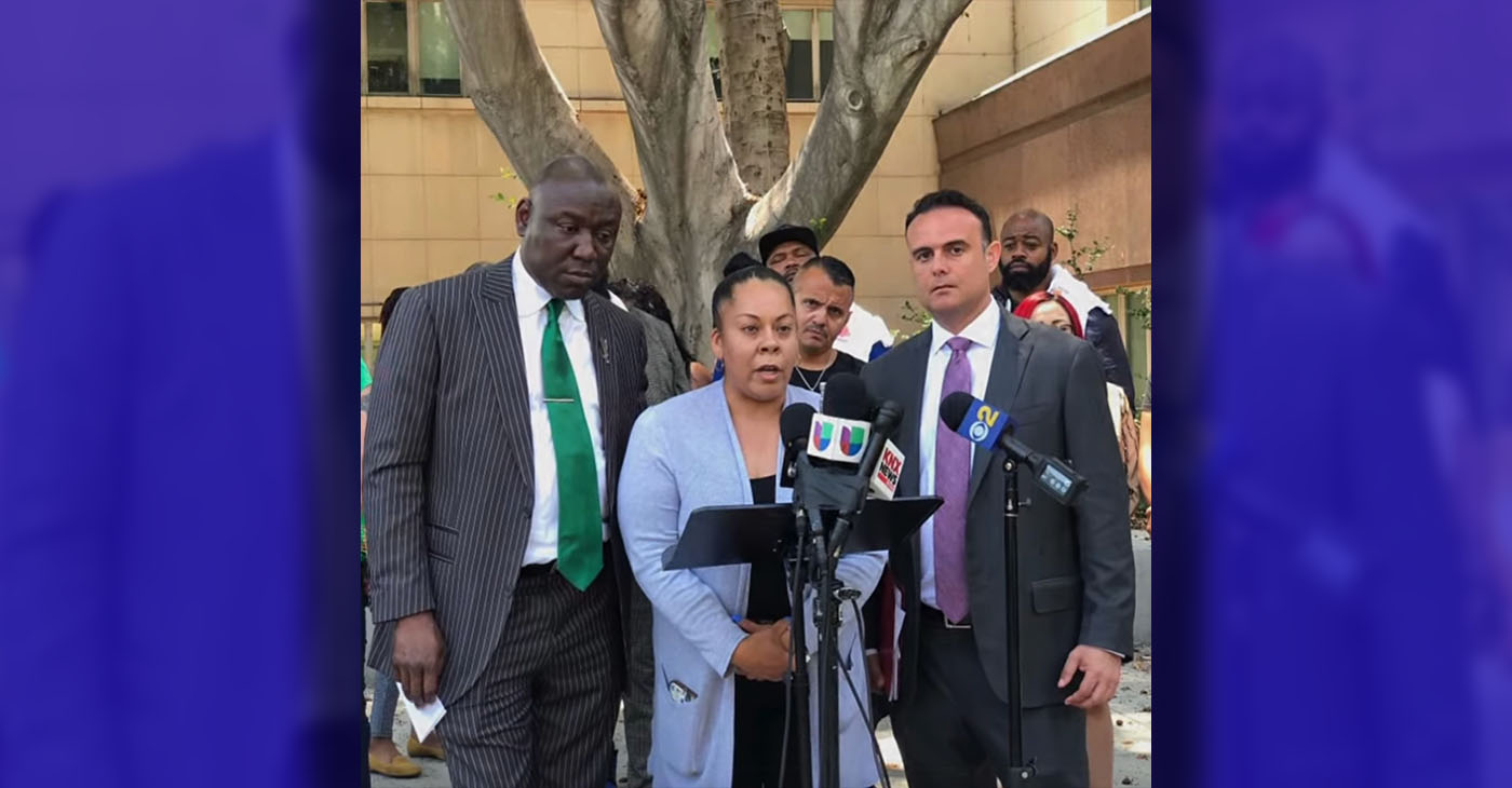 Attorney Ben Crump, Nicole Castro, and Attorney Adam Slater