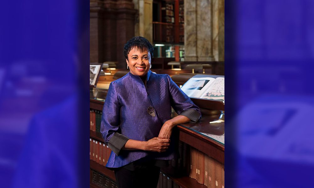 Librarian of Congress Carla Hayden in the Library's Main Reading Room, September 1, 2020. Photo by Shawn Miller/Library of Congress. (Wikimedia Commons/ Photo by Library of Congress Life)