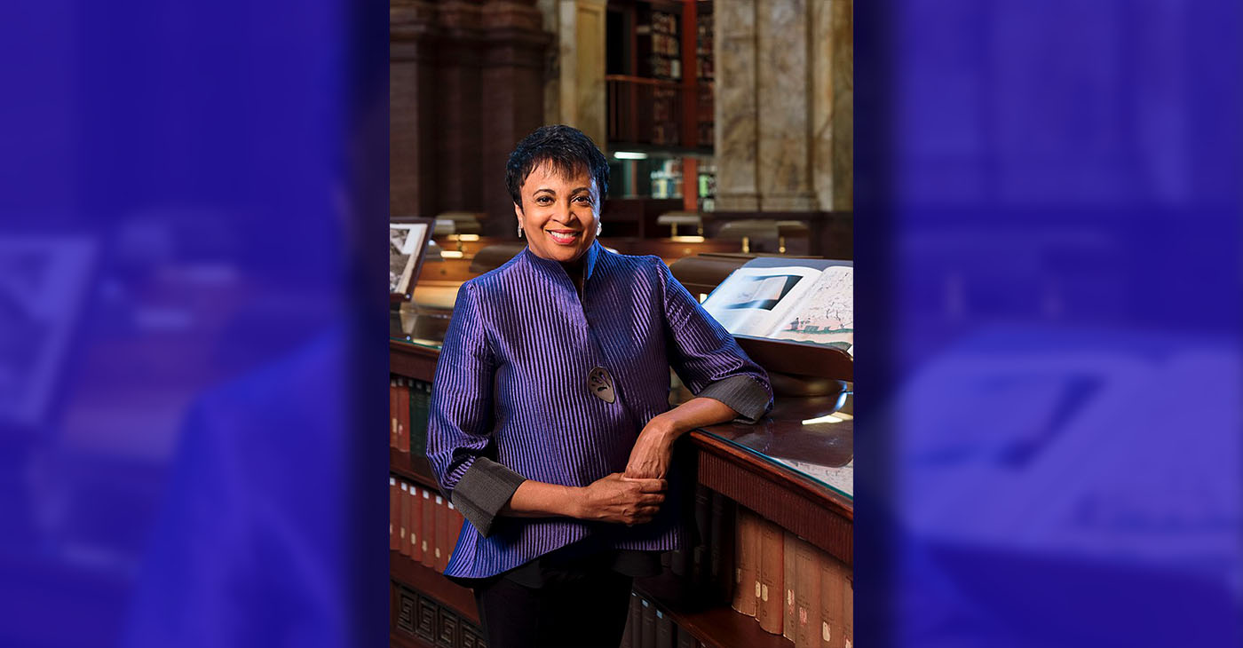 Librarian of Congress Carla Hayden in the Library's Main Reading Room, September 1, 2020. Photo by Shawn Miller/Library of Congress. (Wikimedia Commons/ Photo by Library of Congress Life)