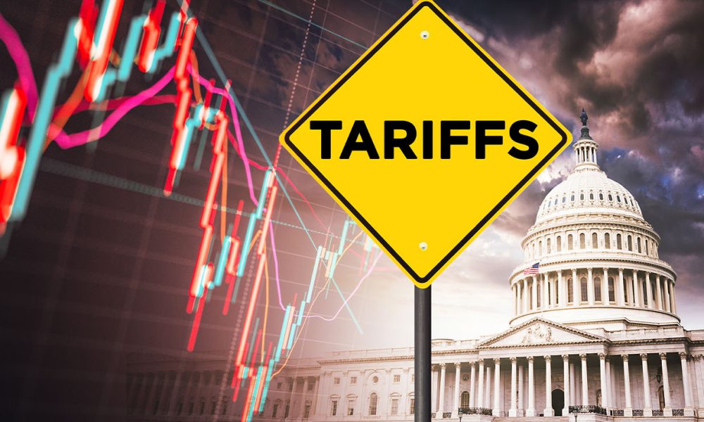 U.S. Tariffs street sign on USA (Photo by Franck Reporter)