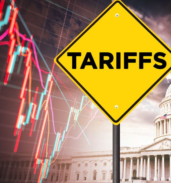 U.S. Tariffs street sign on USA (Photo by Franck Reporter)