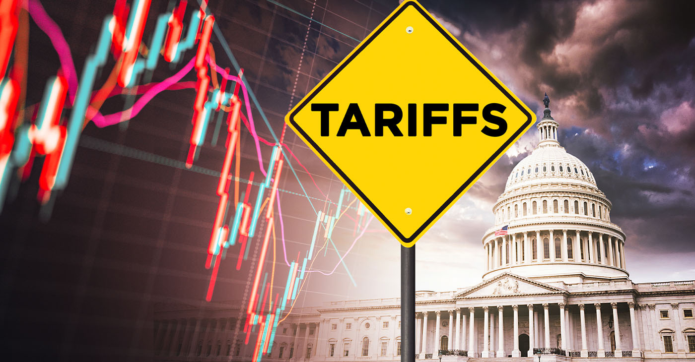 U.S. Tariffs street sign on USA (Photo by Franck Reporter)