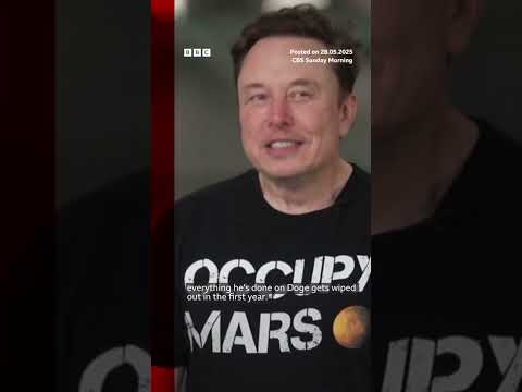 Elon Musk looks uncertain discussing a "big beautiful bill" in a video still.