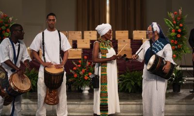 Dillard University hosted jazz funeral honoring 19 individuals whose skulls were returned to New Orleans after being sent to Leipzig, Germany for racial pseudoscience over 150 years ago / Malachi Casimire, Dillard University. 