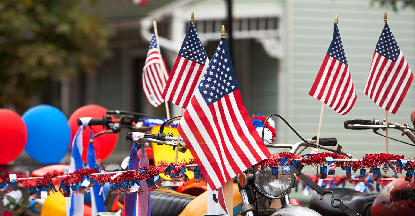 Moorestown's motorcycles and flags at the 4th of July Parade Children images (Photo by Jodi Jacobson)
