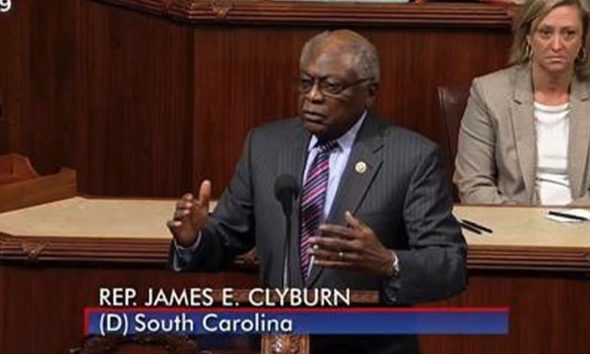 Congressman James E. Clyburn speaking at the Mother Emanuel AME Church in Charleston, South Carolina