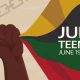 juneteenth june 19 card with flag (Photo by Giuseppe Ramos)