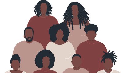 group of black people. Crowd of people. Stronger together concept. Solidarity of different men and women. Different human silhouettes. Vector illustration(Photo by Iryna Alekseienko)