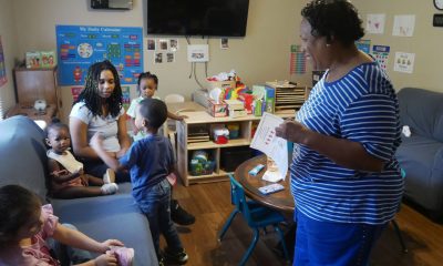 Helen Cole said her family childcare home has better equipment and provides higher-quality care because of the support she received from the Southwestern Child Development Commission’s family child care projects. Liz Bell/EducationNC