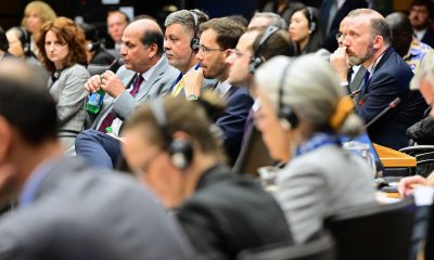 Delegates and Member States Representatives listen to the opening remarks of IAEA Director General Rafael Mariano Grossi, that IAEA was informed of the military operation launched by Israel which includes attacks on nuclear facilities in the Islamic Republic of Iran at the IAEA 1771st Board of Governors meeting held at the Agency headquarters in Vienna, Austria. 13 June 2025. Photo: Dean Calma / IAEA. Copyright ©IAEA Images.