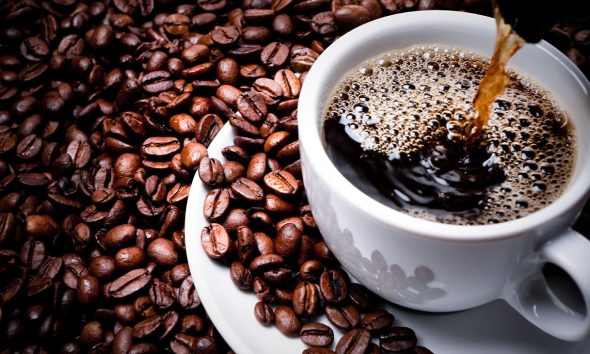 Fresh cup of coffee.