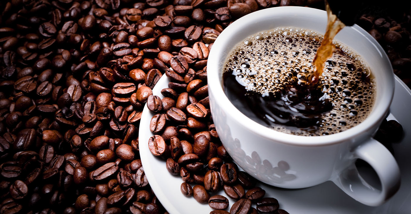 Fresh cup of coffee.
