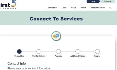 A screen grab of the home page of South Carolina’s First Five SC portal, which is a “one-stop shop” that allows South Carolina families to learn about and apply for more than 40 public services.