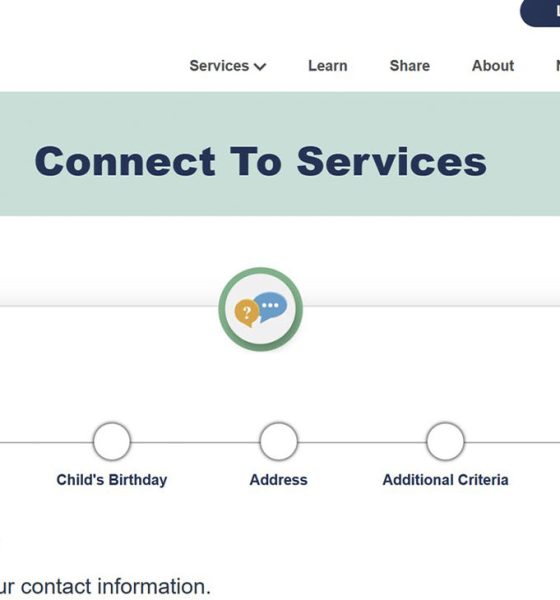 A screen grab of the home page of South Carolina’s First Five SC portal, which is a “one-stop shop” that allows South Carolina families to learn about and apply for more than 40 public services.