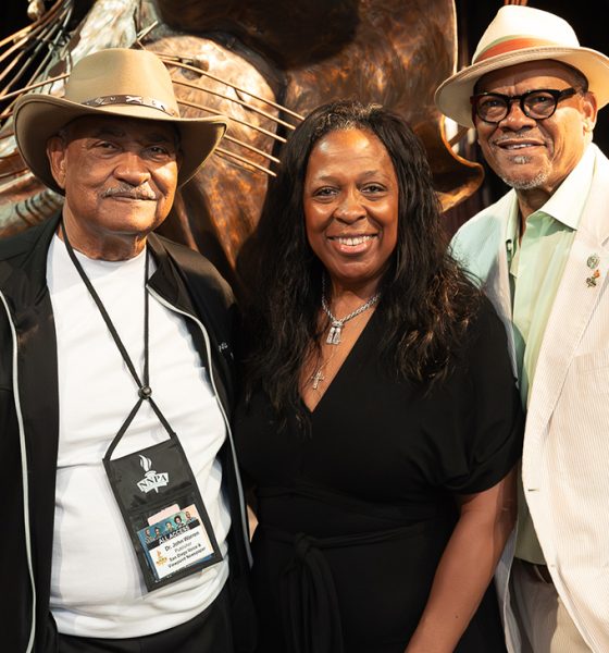 Dr. John Warren, newly-elected board chair for the National Newspaper Publishers Association and publisher of the San Diego Voice & Viewpoint (left), with former board chairs Karen Carter Richards (Houston Forward Times) and Bobby Henry Sr. (Westside Gazette) following the official swearing in ceremony.