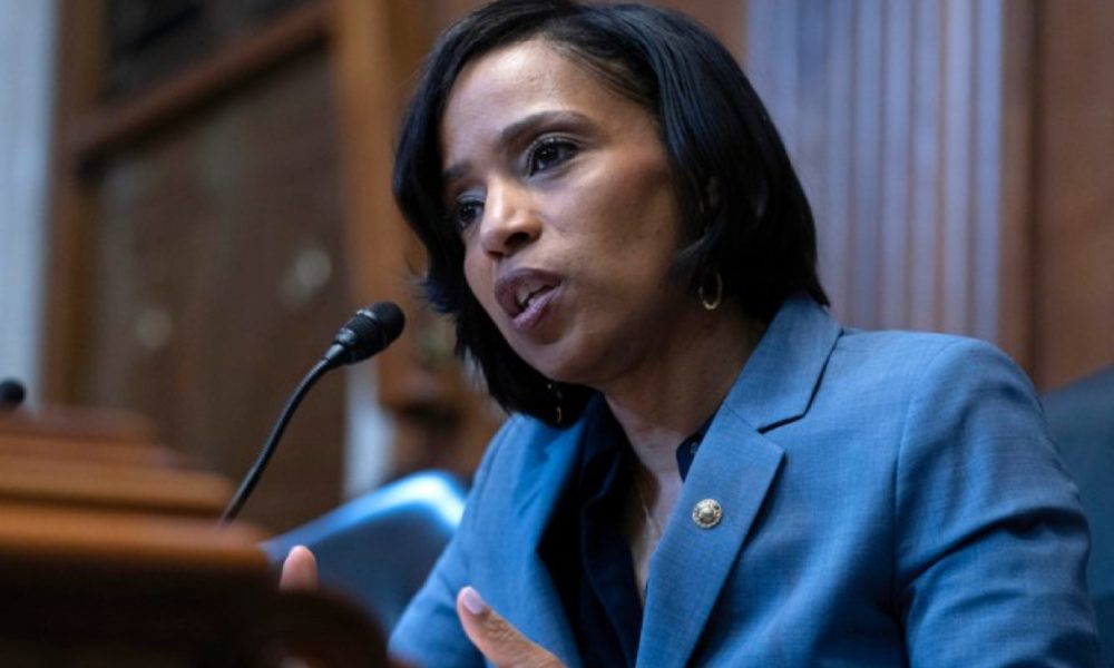 U.S. senators, like Maryland Democrat Angela Alsobrooks, work to advocate on behalf of marginalized communities while the nation sees cuts to civil rights protections, federal agencies and public health programs. (AP Photo/Jose Luis Magana)